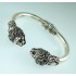 Lions Head Silver Torc Bracelet