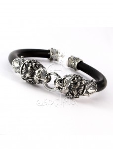 Lions Head Rubber Bracelet