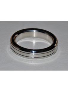 Grooved Stainless Steel Cock Ring