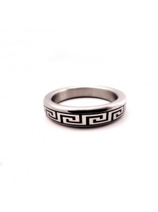 Greek Key Stainless Steel Cock Ring