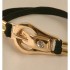 Belt Buckle Cock Bracelet with Crystal Jewel 