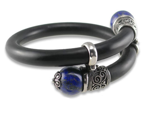 Precious Blue Stone Sterling Silver Le Cock Ring IV