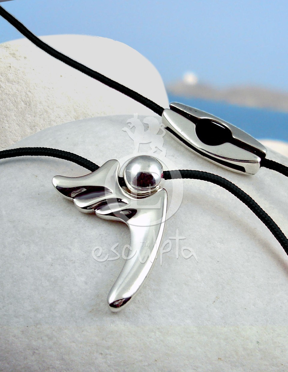 Silver Angel of Freedom Necklace