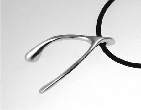 Silver Wishbone Necklace