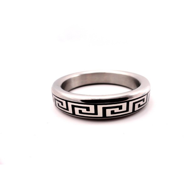 Greek Key Stainless Steel Cock Ring