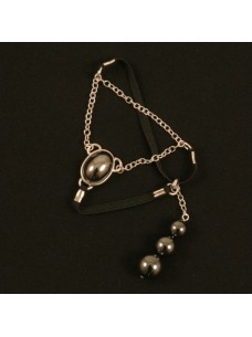 Gemstone Penis Jewelry with Hematite Beads